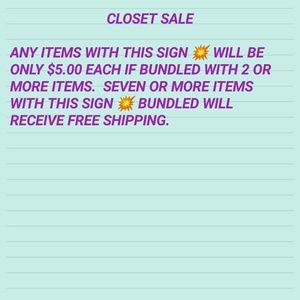 CLOSET SALE